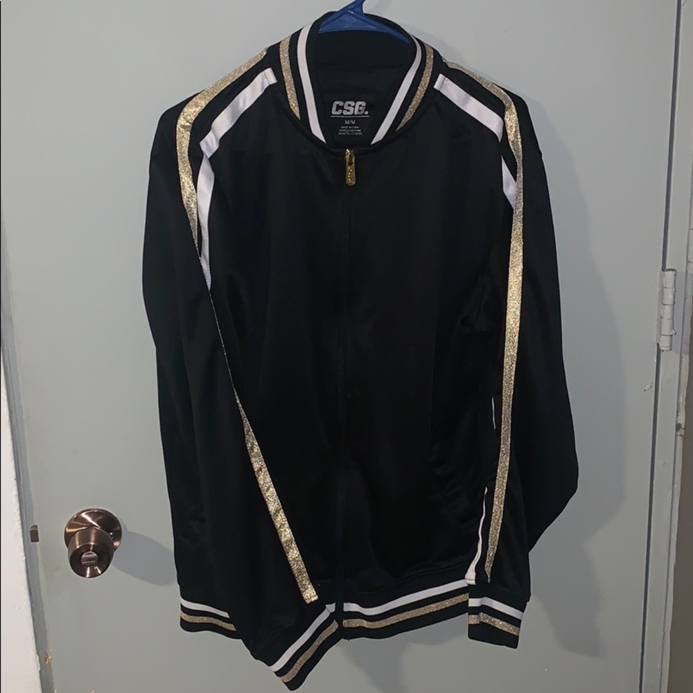 Black, Glittery Gold and White Spot Jacket